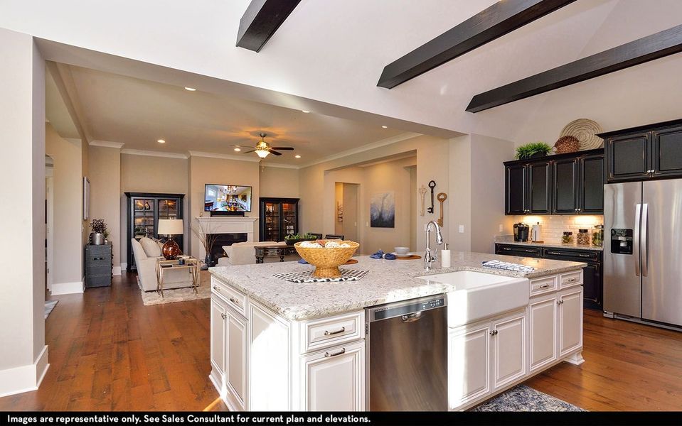 Representative furnished interior of a home built from the Dresden by CastleRock Communities in Belvoir, Fairview (Image 15).