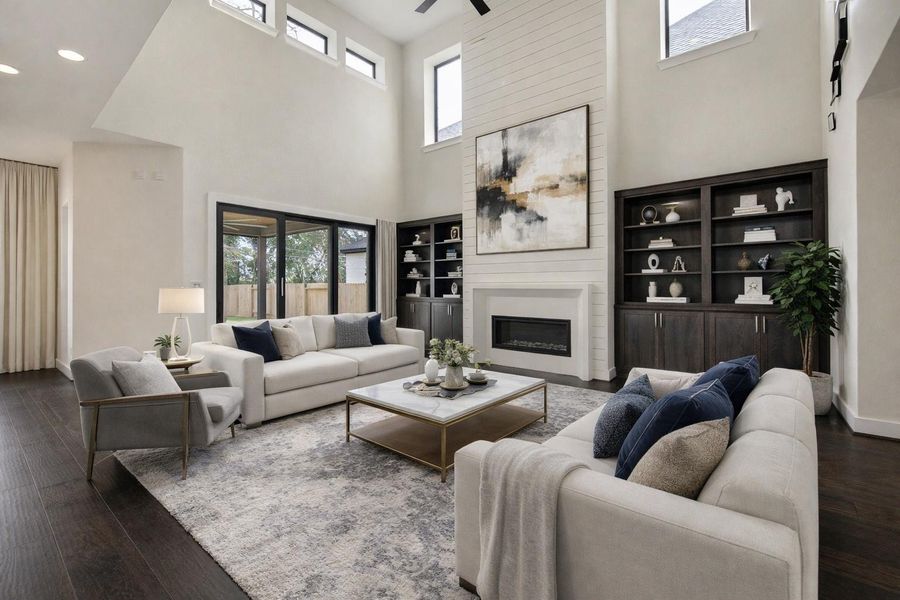 Virtually staged living room to show you how large the space is for you and your family.