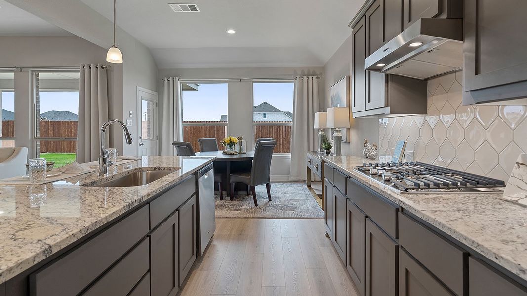 Representative furnished interior of a home built from the Guadalupe by D.R. Horton in Lakeview Pointe, Grand Prairie (Image 7).