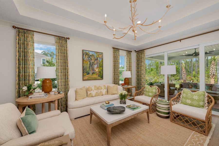 Representative furnished interior of a home built from the Sebring by Riverside Homes in Mariposa at EverRange, Jacksonville (Image 12).