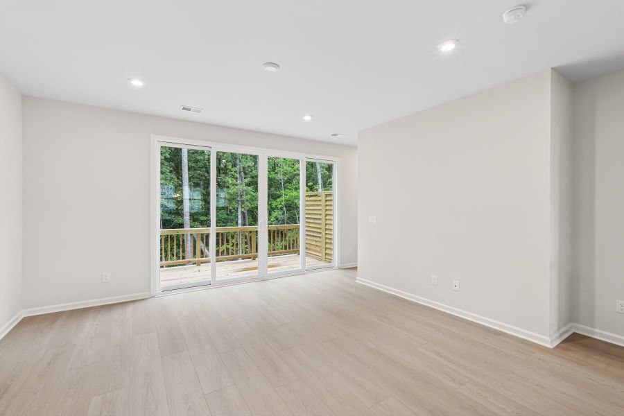 Representative unfurnished interior of a home built from the Huck by Tri Pointe Homes in Twinleaf Townes, Chapel Hill (Image 28). Representative unfurnished interior of a home built from the Huck by Tri Pointe Homes in Twinleaf Townes, Chapel Hill (Image 28).