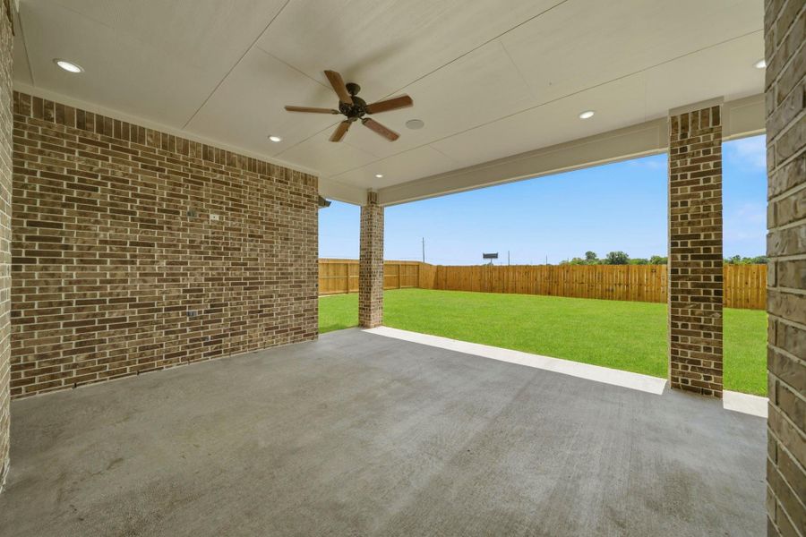 Exterior details and patio area of a home in Magnolia Trails, Needville (Image 20). Exterior details and patio area of a home in Magnolia Trails, Needville (Image 20).