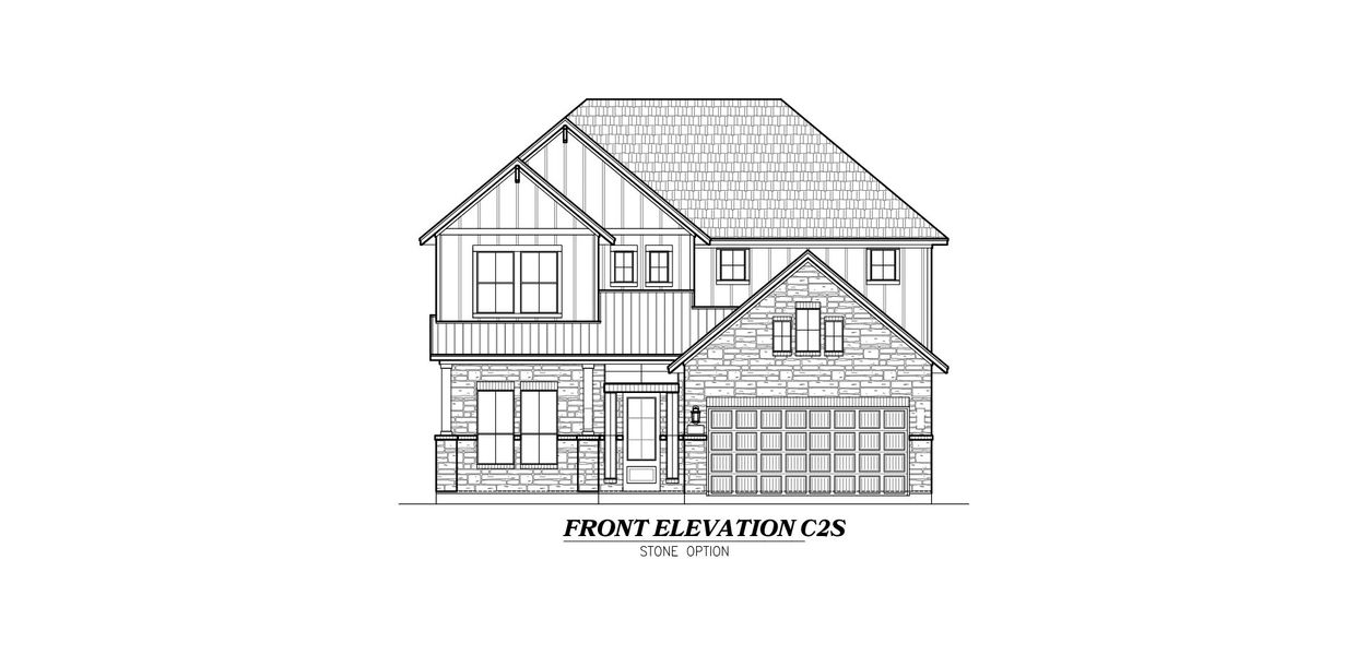 Front exterior of a new home in Buffalo Crossing – New Phase Now Preselling, Cibolo, TX, highlighting curb appeal (Image 8).