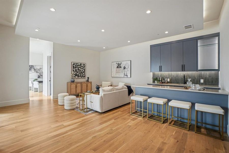 Game room with wet bar Game room with wet bar