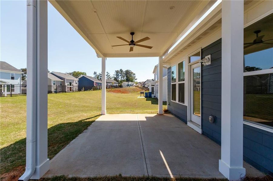 Exterior details and patio area of a home in Sweetbay Farm, Lawrenceville (Image 35).