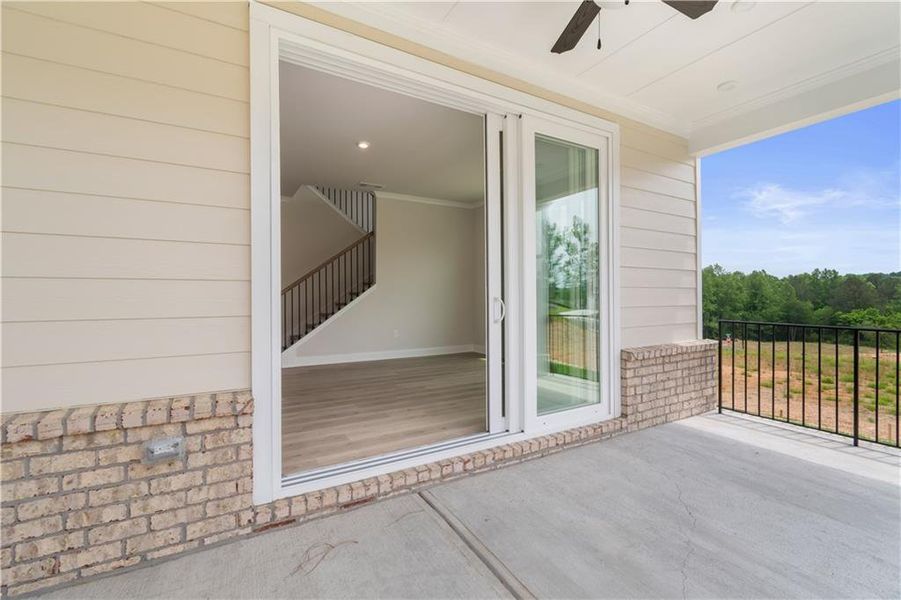 Exterior details and patio area of a home in Tiberon Woods, Cumming (Image 27).