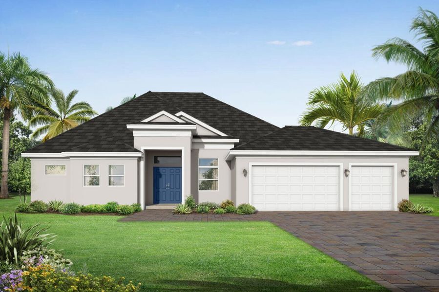 Representative exterior photo of a completed home built from the Barbados by Medallion Home in Hampton Lakes, Sarasota, FL (Image 7).