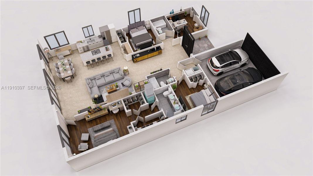 2D floor plan layout of this home in , Fort Lauderdale, FL (Image 29).