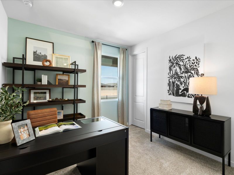 Furnished interior view inside a new home in Rancho Mirage Signature Series, Maricopa (Image 12).
