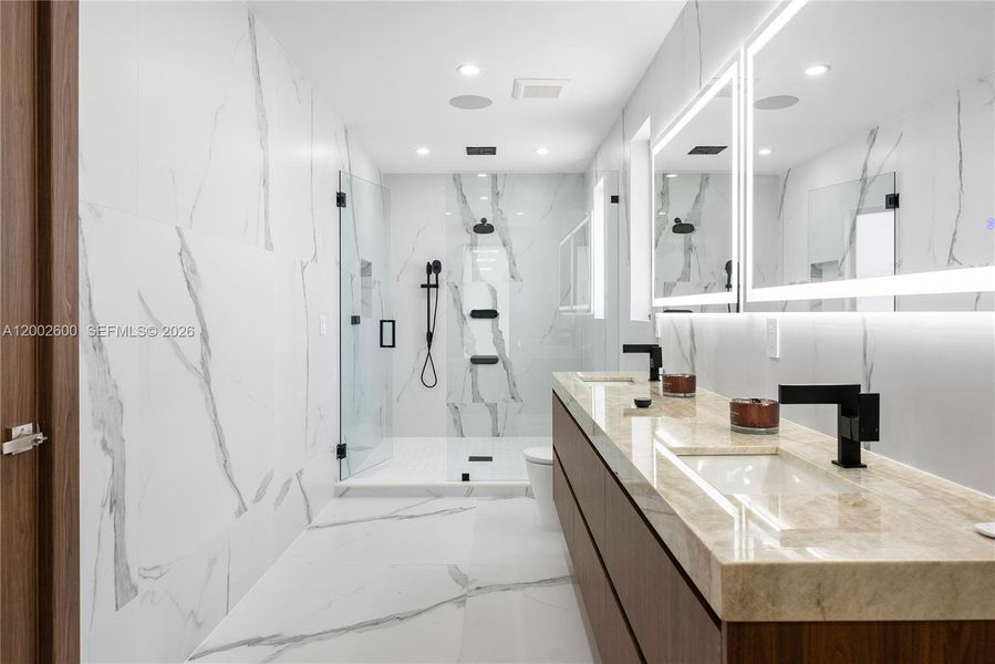 Furnished interior view inside a new home in , Miami (Image 54).