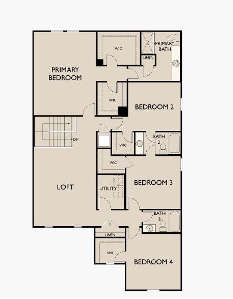 2D floor plan layout for the Eclipse by Starlight Homes in Hennersby Hollow, San Antonio, TX (Image 2). 2D floor plan layout for the Eclipse by Starlight Homes in Hennersby Hollow, San Antonio, TX (Image 2).