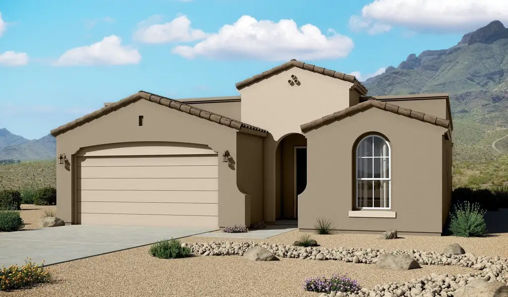 Representative exterior photo of a completed home built from the Valencia by Hakes Brothers in Hillside Park, El Paso, TX (Image 2).