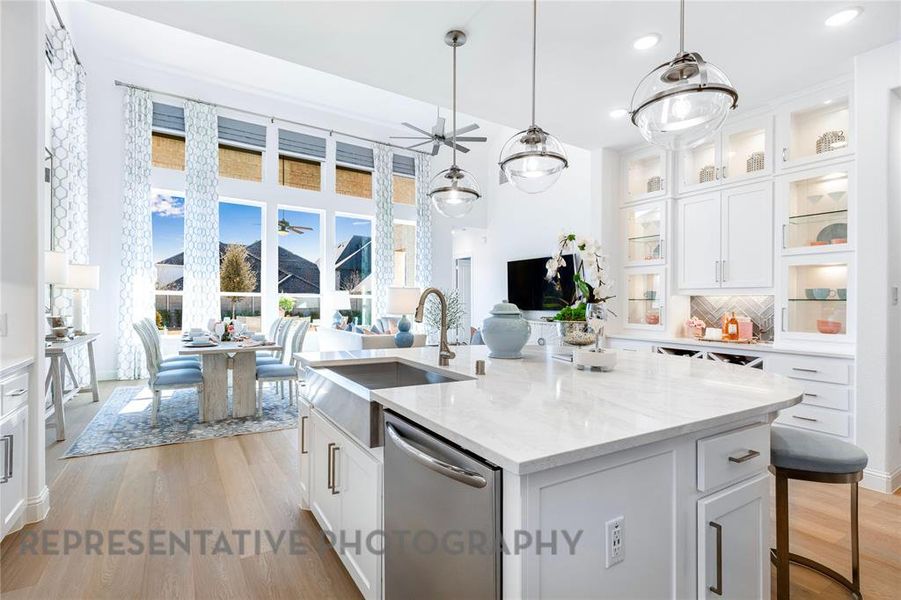 Furnished interior view inside a new home in Star Trail, Prosper (Image 6).