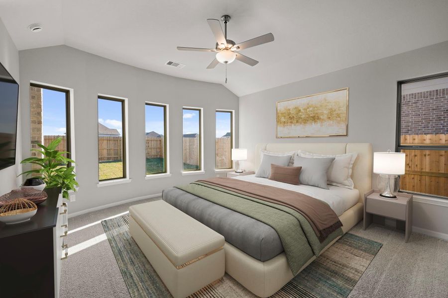 Furnished interior view inside a new home in The Meadows at Imperial Oaks 60', Conroe (Image 16).