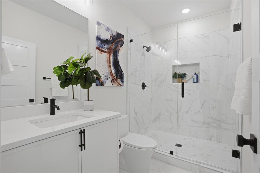 Furnished interior view inside a new home in , Dallas (Image 8).