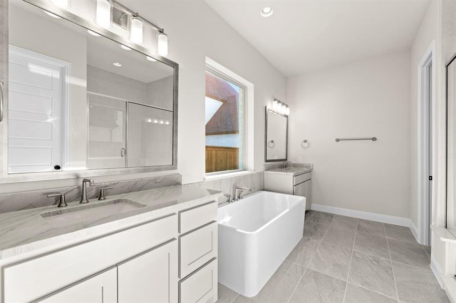 Furnished interior view inside a new home in Estates at Rockhill, Frisco (Image 10).