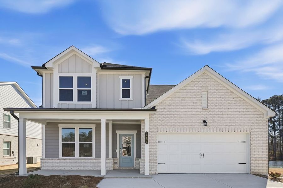Representative exterior photo of a completed home built from the Norcross by Taylor Morrison in Windance Lake, Loganville, GA (Image 25).