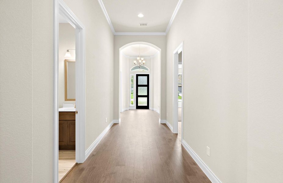 Spacious, unfurnished interior of a new home in The Woodlands Hills 65′, Willis (Image 25).