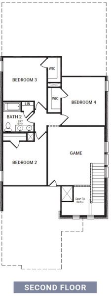 2D floor plan layout for the Overture by Impression Homes in Redden Farms – Active Adult, Midlothian, TX (Image 4). 2D floor plan layout for the Overture by Impression Homes in Redden Farms – Active Adult, Midlothian, TX (Image 4).
