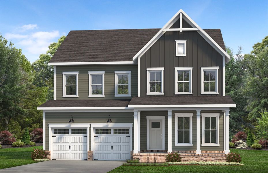 Representative exterior photo of a completed home built from the Continental by Pulte Homes in Mailman Post, Knightdale, NC (Image 20).