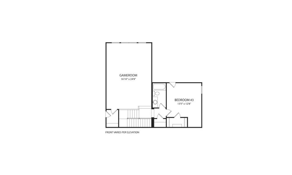 2D floor plan layout for the Lorenzo III by Drees Custom Homes in The Homestead - 62', Rockwall, TX (Image 5).