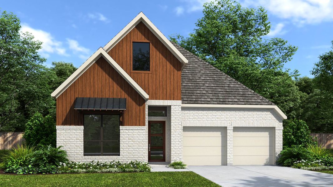 Representative exterior photo of a completed home built from the 2545W by Perry Homes in Santa Rita Ranch Tierra Rosa, Liberty Hill, TX (Image 2).