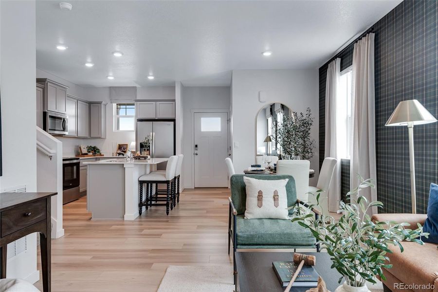 Furnished interior view inside a new home in Revere at Johnstown, Johnstown (Image 15). Furnished interior view inside a new home in Revere at Johnstown, Johnstown (Image 15).