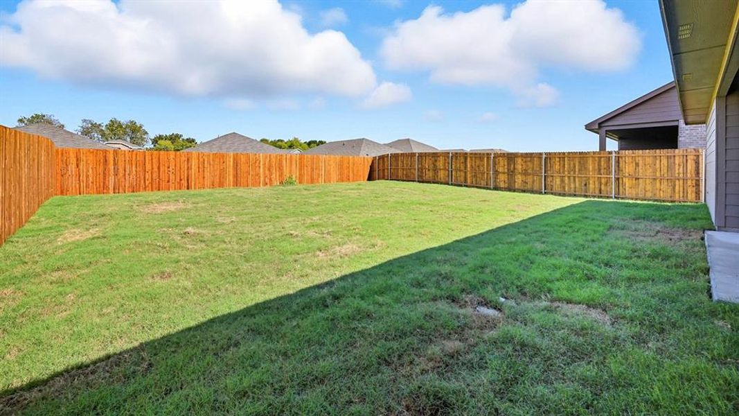 View of fenced backyard View of fenced backyard