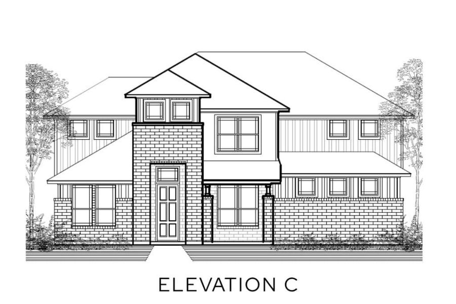 Representative rendering of the exterior for the The Carlyle I by Lillian Custom Homes (Image 8).