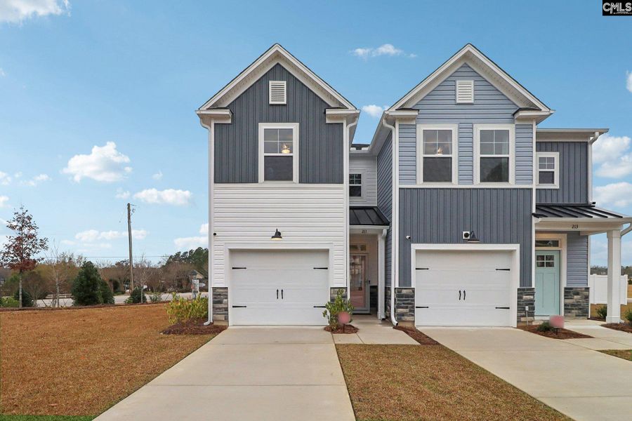 Front exterior of a new home in Walker’s Trail, Lexington, SC, highlighting curb appeal (Image 34). Front exterior of a new home in Walker’s Trail, Lexington, SC, highlighting curb appeal (Image 34).