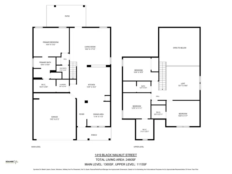 2D floor plan layout of this home in Medlin Forest, Monroe, NC (Image 4). 2D floor plan layout of this home in Medlin Forest, Monroe, NC (Image 4).