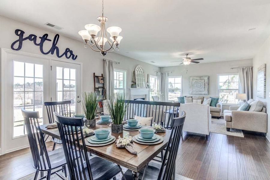 Representative furnished interior of a home built from the Drayton by Caviness & Cates Communities in Bartlett Manor, Youngsville (Image 26).