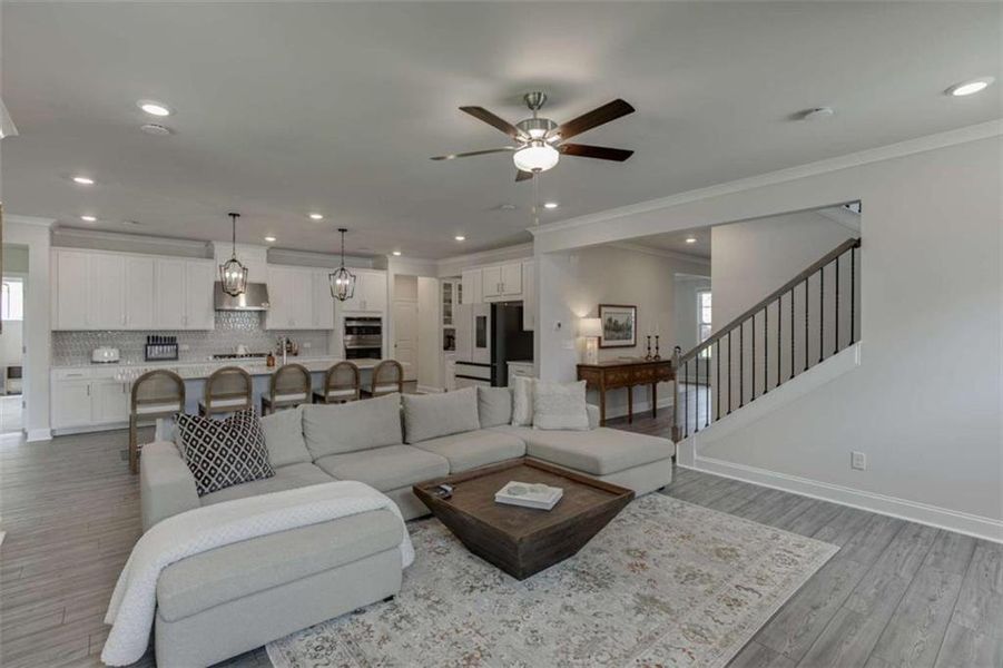 Furnished interior view inside a new home in Overlook at Lanier, Buford (Image 5).