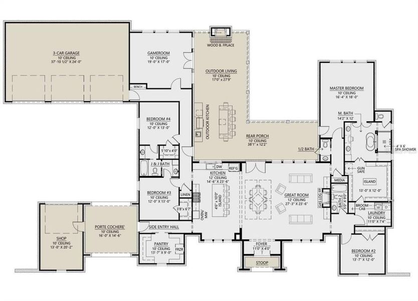 2D floor plan layout of this home in , Tampa, FL (Image 2). 2D floor plan layout of this home in , Tampa, FL (Image 2).