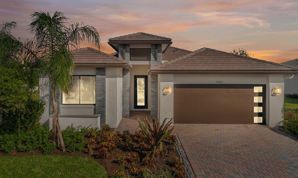 Representative exterior photo of a completed home built from the Fairmont by CC Homes in Maple Ridge, Ave Maria, FL (Image 2).