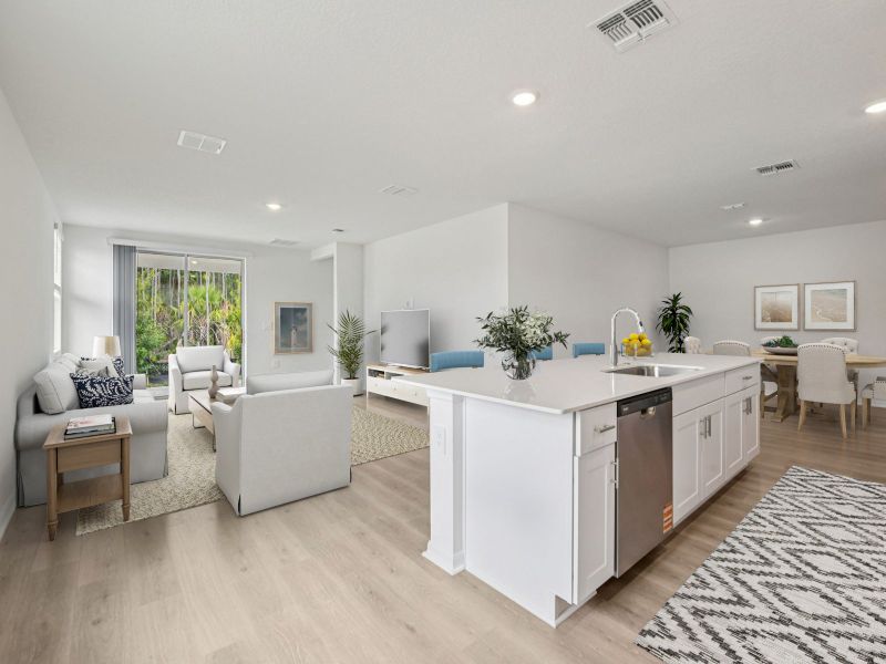 Furnished interior view inside a new home in Ridgehaven - Villas, Ormond Beach (Image 3). Furnished interior view inside a new home in Ridgehaven - Villas, Ormond Beach (Image 3).