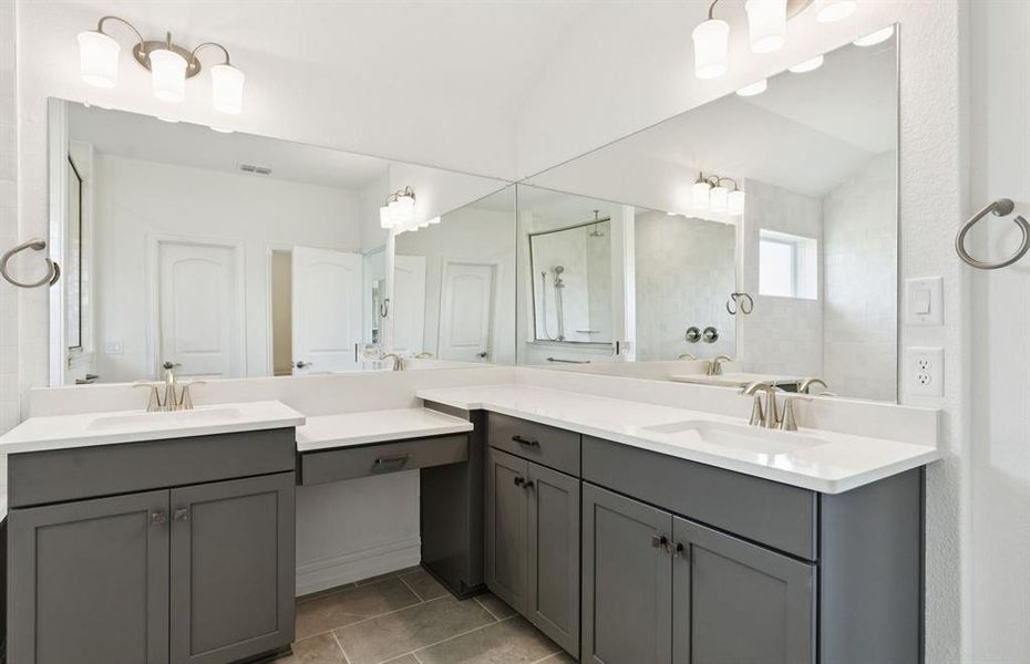 Owner's private bath with double vanity Owner's private bath with double vanity