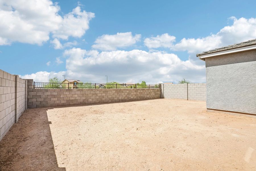 Backyard with view fencing Backyard with view fencing