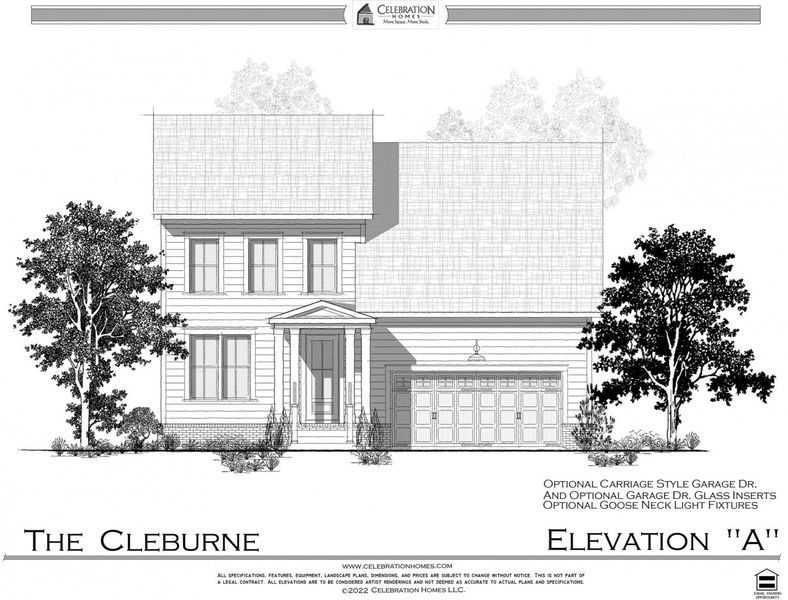 Representative rendering of the exterior for the Cleburne by Celebration Homes (Image 1).