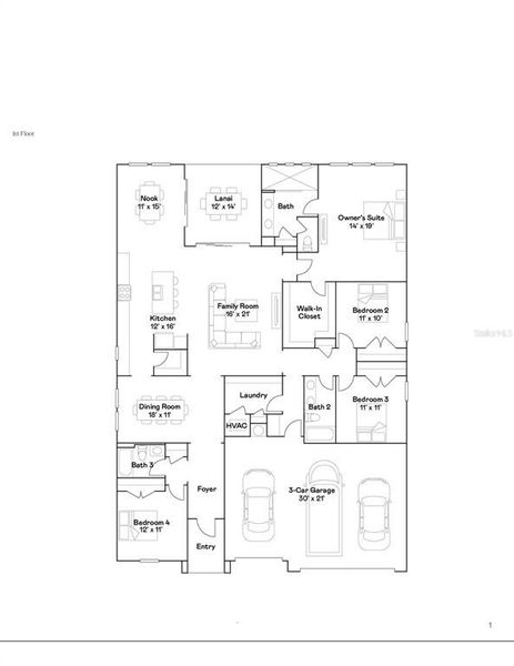 2D floor plan layout of this home in , Apopka, FL (Image 3). 2D floor plan layout of this home in , Apopka, FL (Image 3).