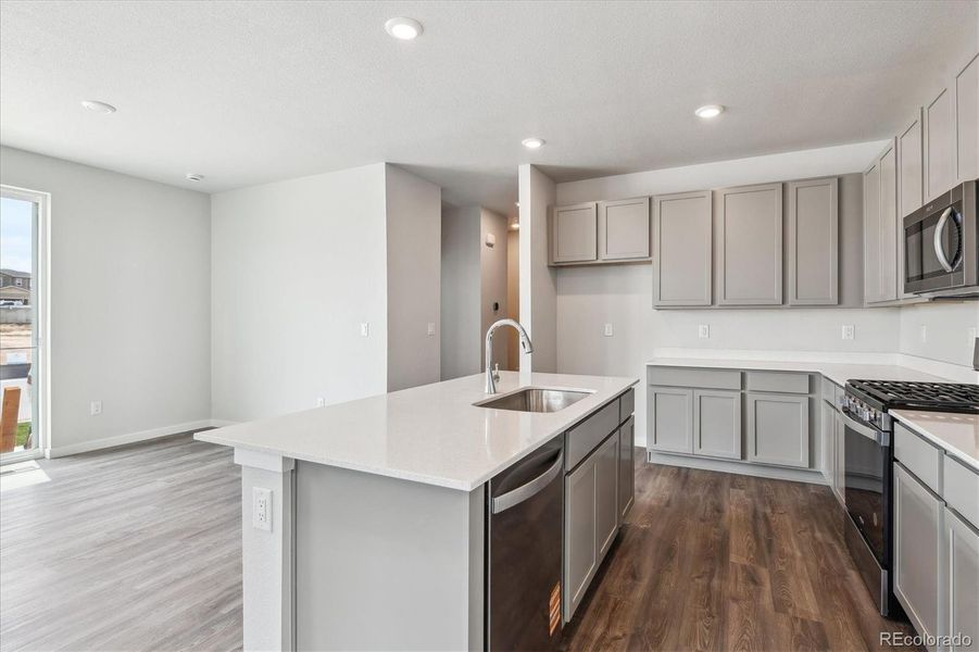 Furnished interior view inside a new home in Paired Homes at Alder Creek, Parker (Image 6). Furnished interior view inside a new home in Paired Homes at Alder Creek, Parker (Image 6).