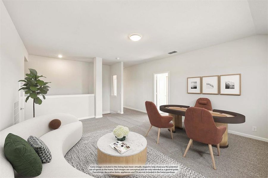 Furnished interior view inside a new home in Bear Creek Elements, Lavon (Image 6).