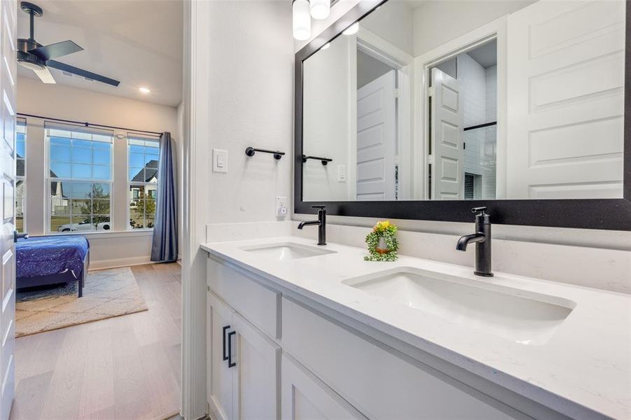 Furnished interior view inside a new home in Pecan Square - Estates, Northlake (Image 22).