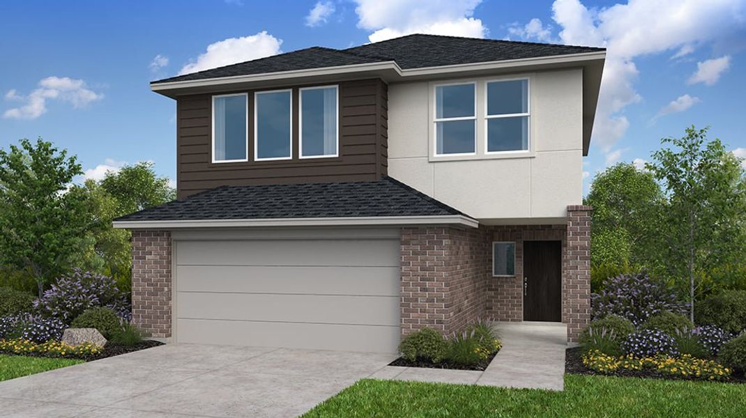 Representative exterior photo of a completed home built from the Sawyer by Taylor Morrison in Trillium 40s, Richmond, TX (Image 3).