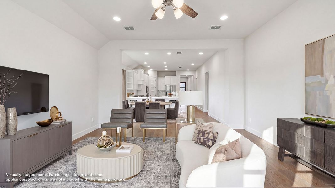 Furnished interior view inside a new home in Trinity Falls, McKinney (Image 9). Furnished interior view inside a new home in Trinity Falls, McKinney (Image 9).