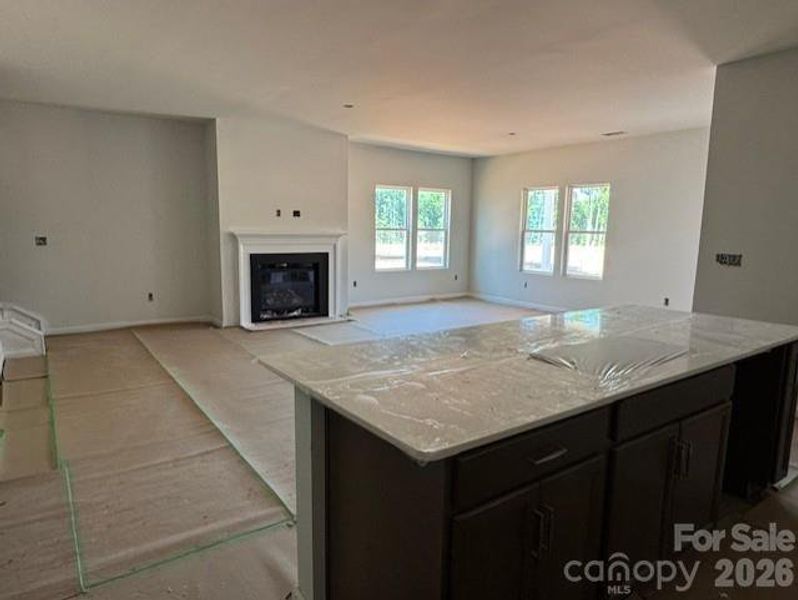 Kitchen overlooking great room