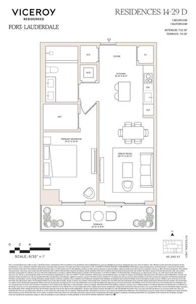 2D floor plan layout of this home in Viceroy Residences Fort Lauderdale, Fort Lauderdale, FL (Image 3).