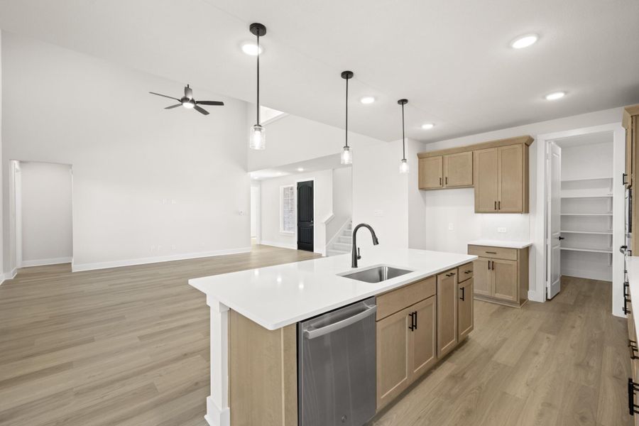 Furnished interior view inside a new home in Inspiration Collection at Bridgewater, Midlothian (Image 4).