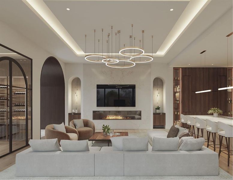 Furnished interior view inside a new home in , Southlake (Image 6). Furnished interior view inside a new home in , Southlake (Image 6).