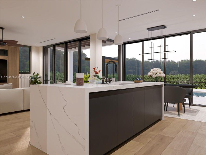 Furnished interior view inside a new home in , Coral Gables (Image 8). Furnished interior view inside a new home in , Coral Gables (Image 8).